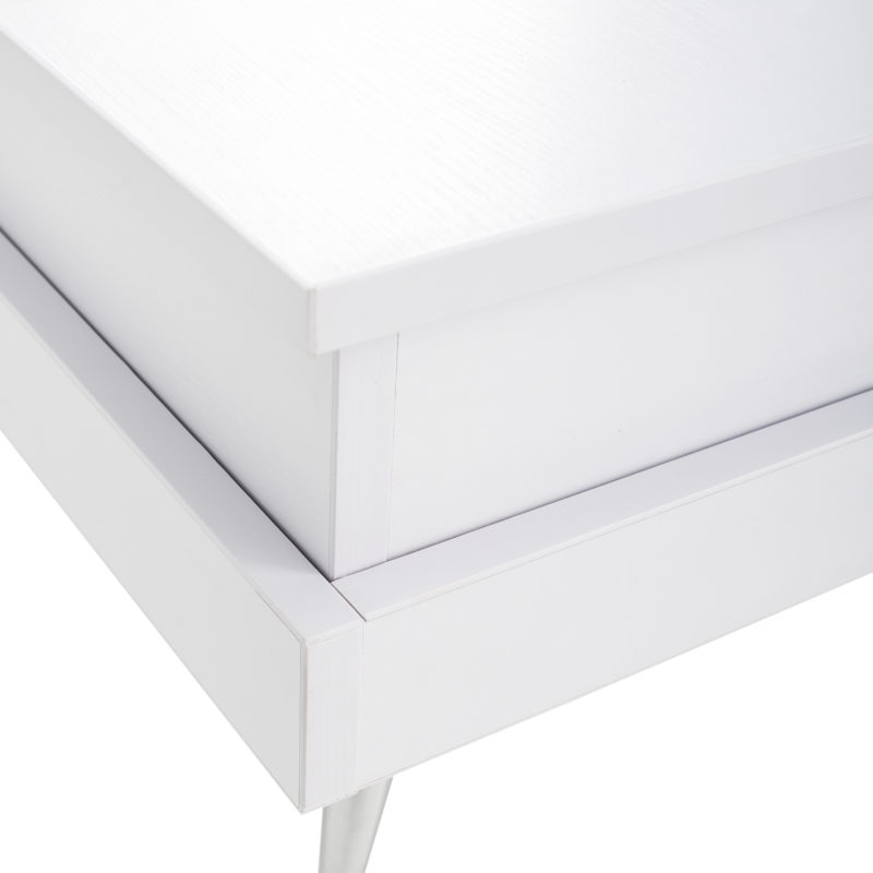 Koryo LiftTop FauxWood Laminate With Chrome Legs Coffee Table MIX