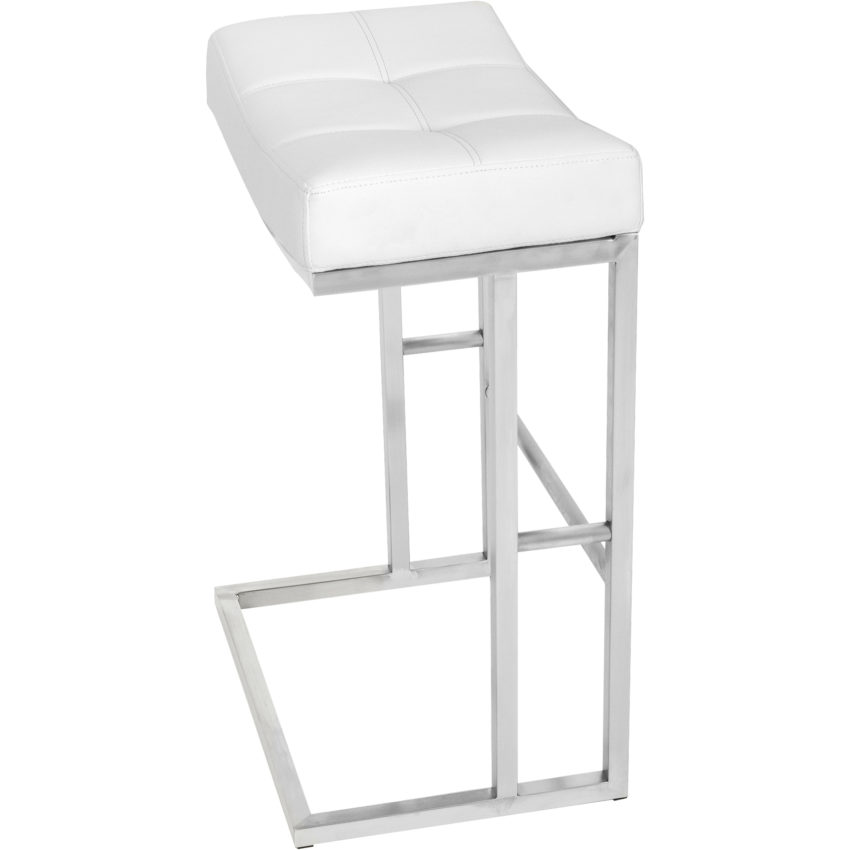 Solis 26″ Brushed Stainless Steel Saddle Stationary Counter Stool MIX