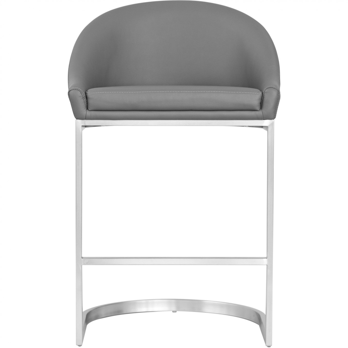 Otus 26″ Brushed Stainless Steel Curved Stationary Counter Stool MIX