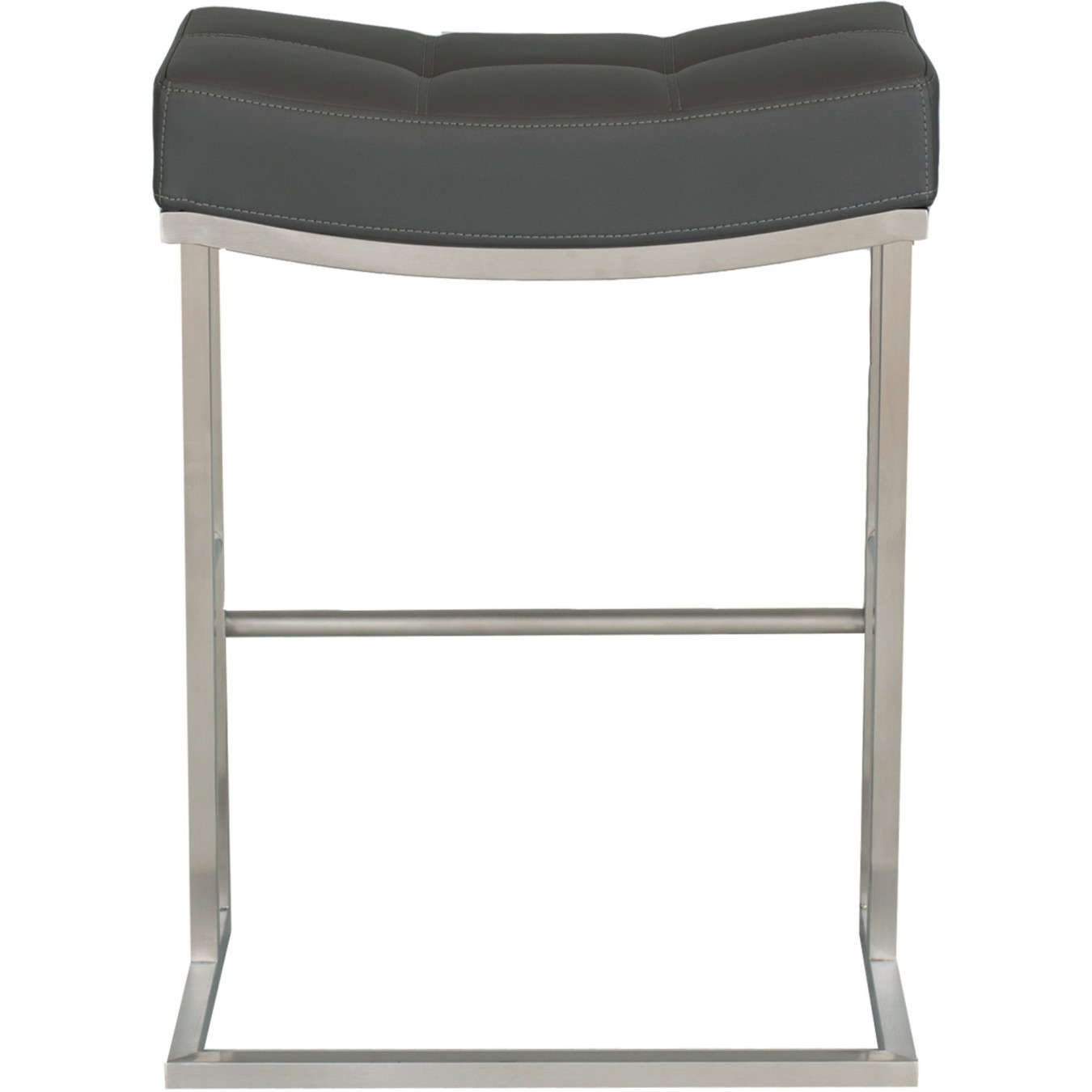 Solis 26″ Brushed Stainless Steel Saddle Stationary Counter Stool MIX